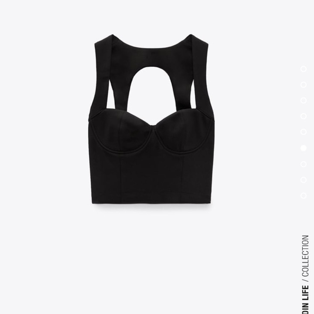 Zara black corsets top (size:S)